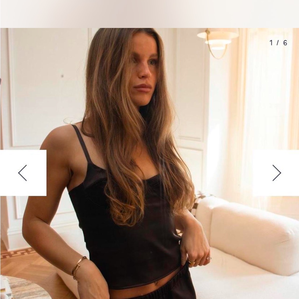 Reilly The Label Brown Satin Top